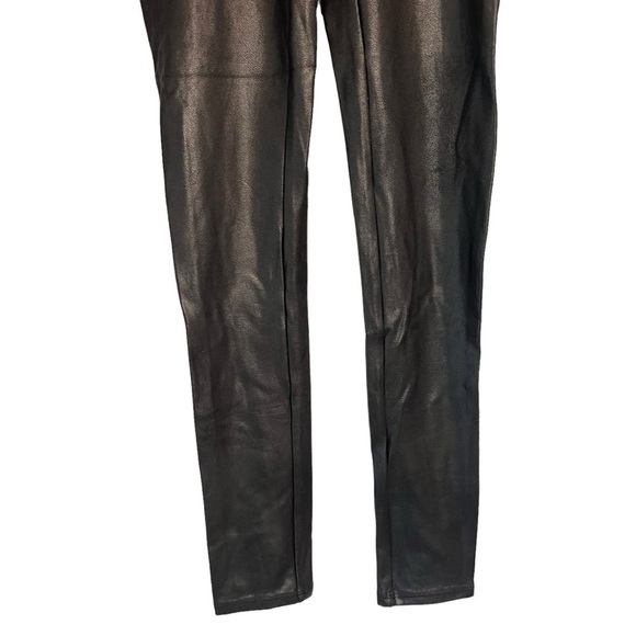 SPANX black faux leather leggings medium petite - Picture 3 of 13